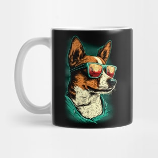 Jack Russell Terrier dog wearing sunglasses Mug